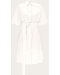 Ferragamo - Cotton And Silk Shirt Dress - Lyst