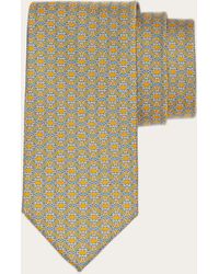 Ferragamo - Men Circle Print Silk Tie - Lyst