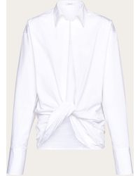 Ferragamo - Damen Bluse mit Knoten - Lyst