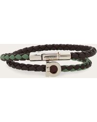 Ferragamo - Hommes Bracelet Avec Gancini Argent - Lyst