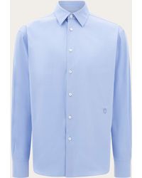 Ferragamo - Uomo Camicia Con Micro Stampa - Lyst