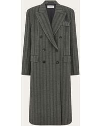 Ferragamo - Damen Oversize-Mantel Aus Chevron - Lyst