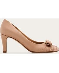 Ferragamo - Vara Bow Pump With Crystals - Lyst