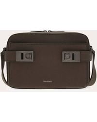 Ferragamo - East-West Crossbody Bag With Hug Buckle - Lyst