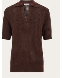 Ferragamo - Short Sleeve Knitted Polo - Lyst