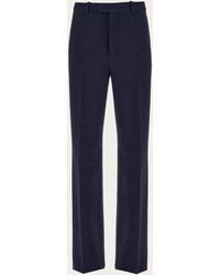 Ferragamo - Flat Front Tailored Trouser - Lyst