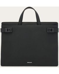 Ferragamo - Borsa Business Con Fibbie Gancini - Lyst