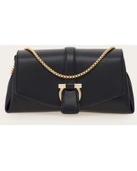 Ferragamo - Femmes Sac À Bandoulière Avec Rabat (Xs) Noir - Lyst