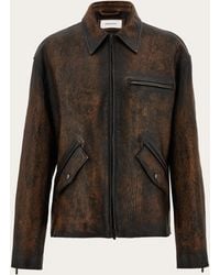 Ferragamo - Leather Jacket - Lyst