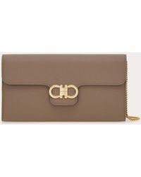 Ferragamo - Gancini Wallet On Chain - Lyst
