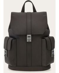 Ferragamo - Utility Backpack With Hug Buckle - Lyst