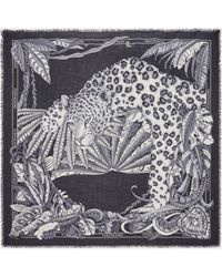 Ferragamo - Damen Schultertuch Aus Kaschmir Dschungel-Print - Lyst