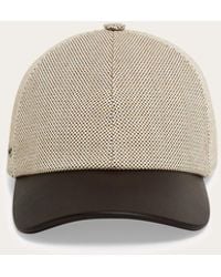 Ferragamo - Baseball Cap With Leather Peak - Lyst