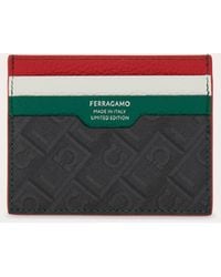 Ferragamo - Uomo Porta Carte Di Credito Monogram - Lyst