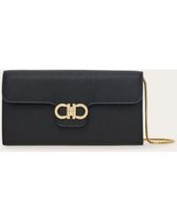 Ferragamo - Gancini Wallet With Shoulder Strap - Lyst