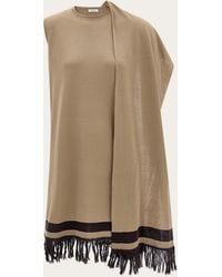 Ferragamo - Mini Dress With Fringe Detail - Lyst