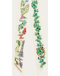 Ferragamo - Eden Shoes Print Silk Mini Bandeau - Lyst