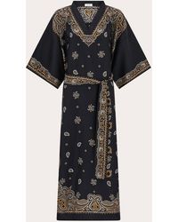 Ferragamo - Arabesque Print Silk Caftan - Lyst