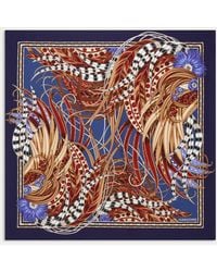 Ferragamo - Rooster Print Silk Scarf - Lyst