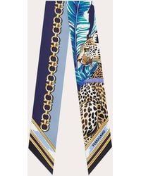 Ferragamo - Felini-Print Silk Mini Bandeau - Lyst