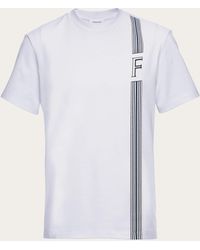 Ferragamo - Short Sleeved T-shirt With College Stripes - Lyst