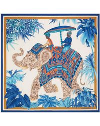 Ferragamo - India Print Silk Scarf - Lyst