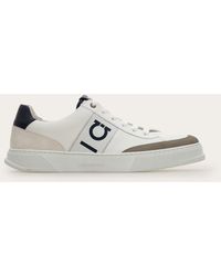 Ferragamo - Low-Top Sneaker With Gancini Detail - Lyst