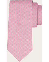 Ferragamo - Seahorse Print Silk Tie - Lyst