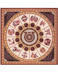 Ferragamo - Horoscope Print Silk Scarf - Lyst