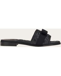 Ferragamo - Quilted Slide With Vara Bow - Lyst