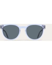 Ferragamo - Round Frame Sunglasses - Lyst