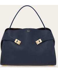 Ferragamo - Hug Soft Bicolor Shoulder Bag (L) - Lyst