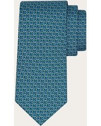 Ferragamo - Gancini Links Print Silk Tie - Lyst