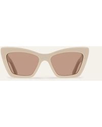 Ferragamo - Butterfly Frame Sunglasses Colorless - Lyst