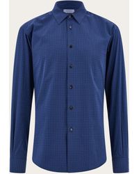 Ferragamo - Shirt With Micro Print Detail - Lyst