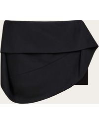 Ferragamo - Mujer Minifalda Con Faldón Negro - Lyst