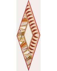 Ferragamo - Flowers And Butterflies Print Diamond Scarf - Lyst
