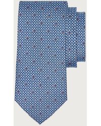 Ferragamo - Corbata de seda con estampado Gancini - Lyst
