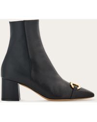 Ferragamo - Damen Stiefelette mit Gancini-Ornament - Lyst