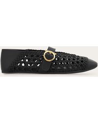 Ferragamo - Gancini Buckle Ballet Flat .5 - Lyst