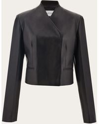 Ferragamo - Short leather jacket - Lyst