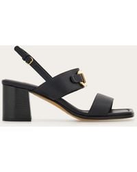 Ferragamo - Sandal With Gancini Ornament - Lyst