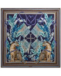 Ferragamo - Feline Print Cashmere Shawl - Lyst