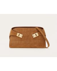 Ferragamo - Hug Mini Croc-Effect Tote Bag - Lyst