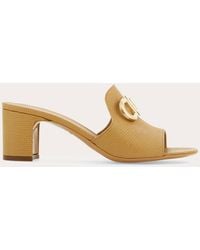 Ferragamo - Mid Heel Slide With Gancini Buckle .5 - Lyst