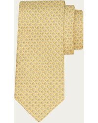 Ferragamo - Gancini Square Print Silk Tie - Lyst