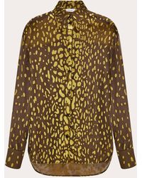 Ferragamo - Devoré Georgette Shirt - Lyst