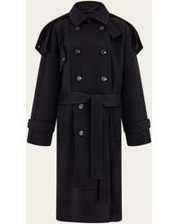 Ferragamo - Double Breasted Oversize Coat - Lyst