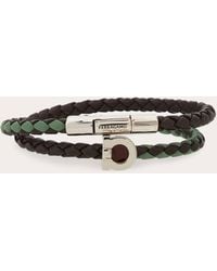 Ferragamo - Hommes Bracelet Avec Gancini (18Cm) Argent - Lyst
