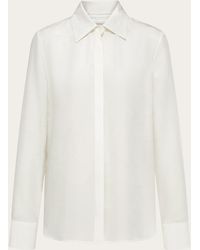 Ferragamo - Monogram Print Silk Shirt - Lyst